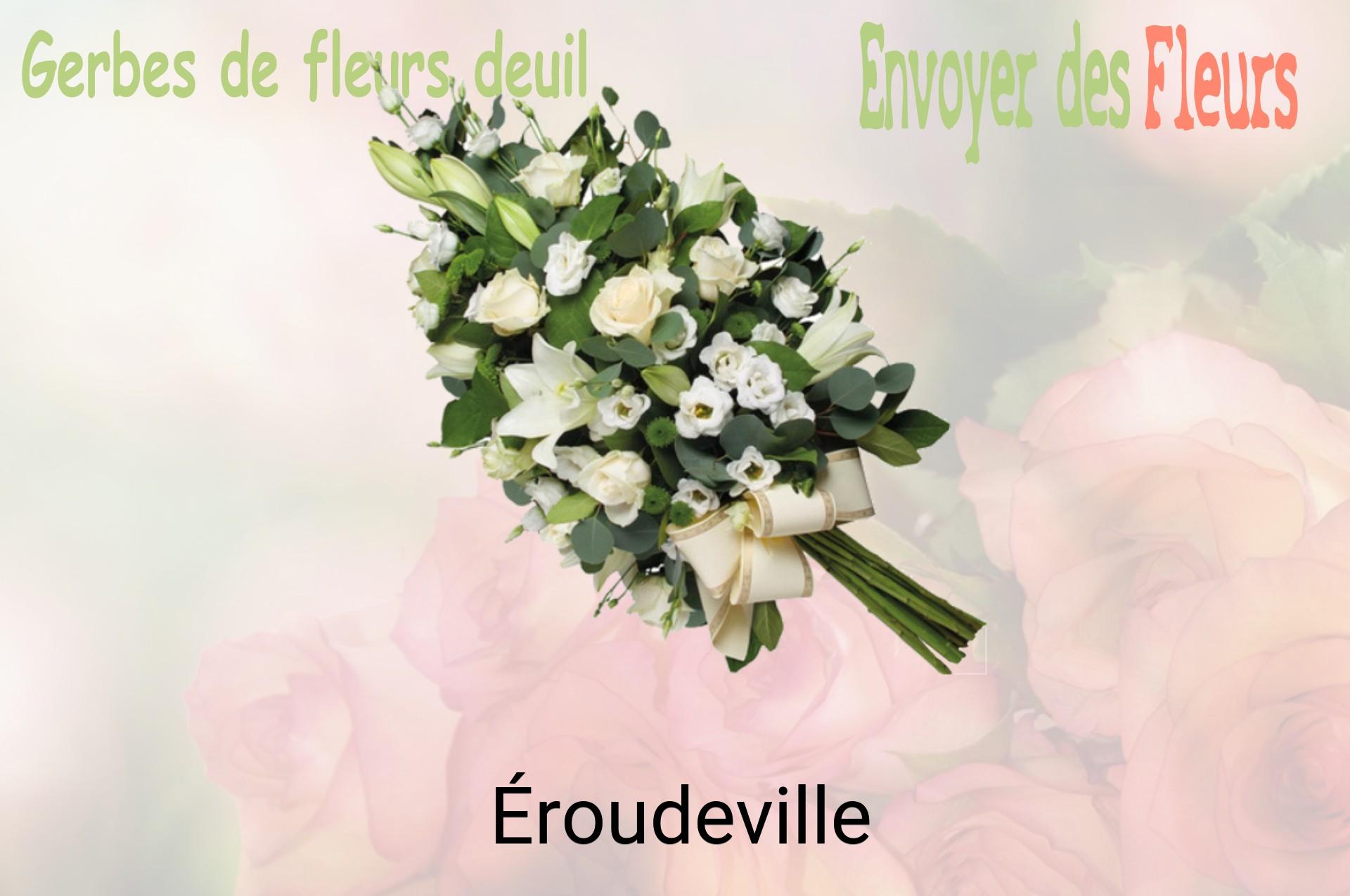 Gerbe de fleurs de deuil livrée à Éroudeville